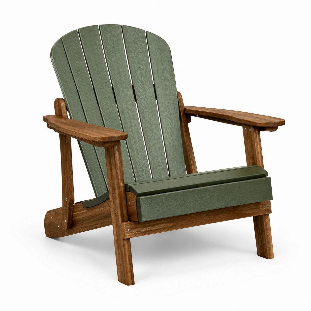 Silla Adirondack de Madera de Acacia y Polietileno Reciclado Verde