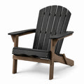 Silla Adirondack de Madera y Polietileno Negro