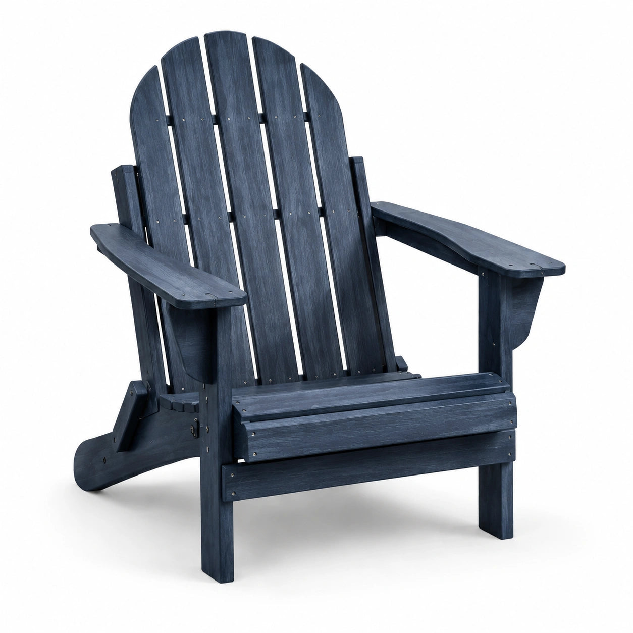 Silla Adirondack de Madera para Exterior Azul Oscuro