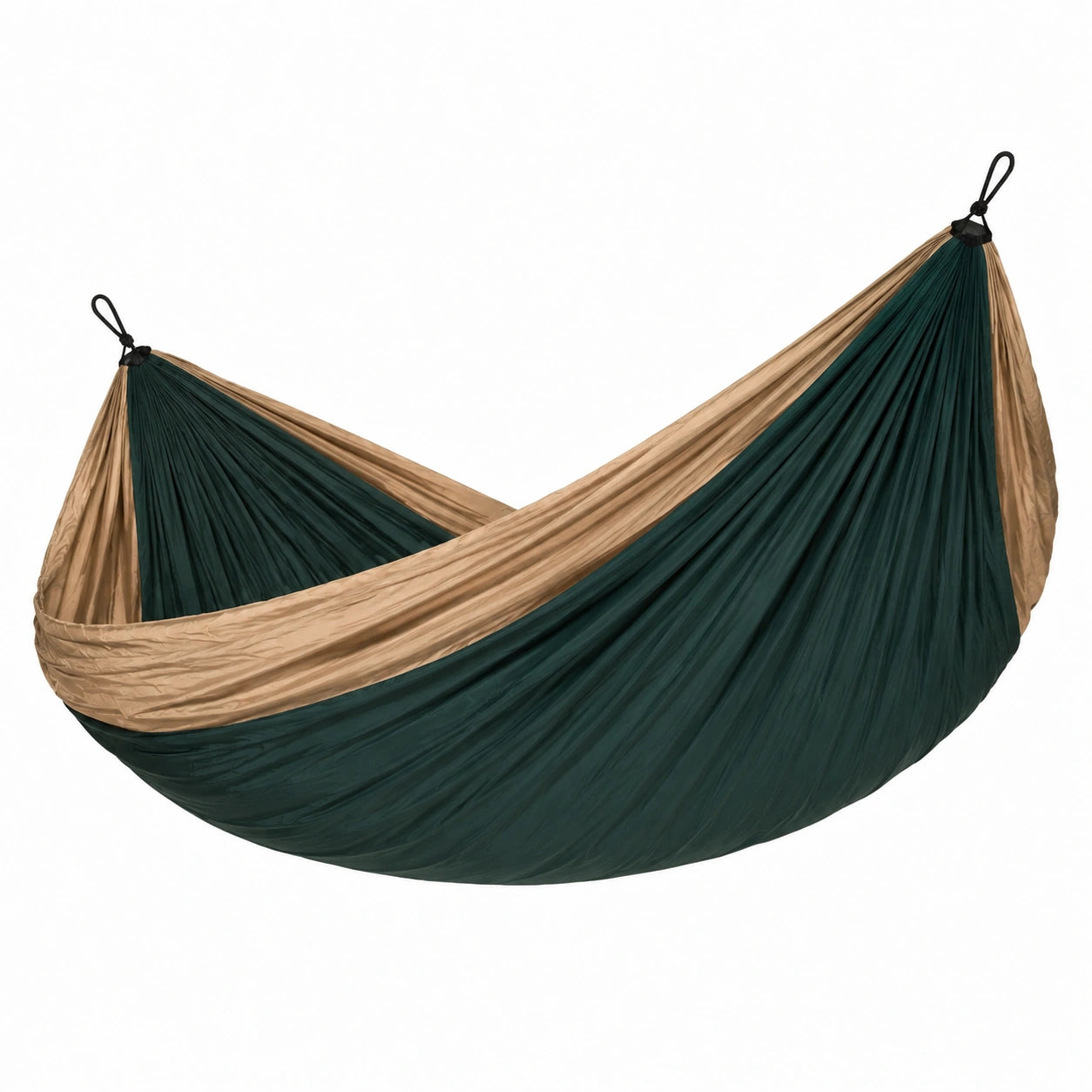 Hamaca de Nylon Verde y Beige 290x140 cm