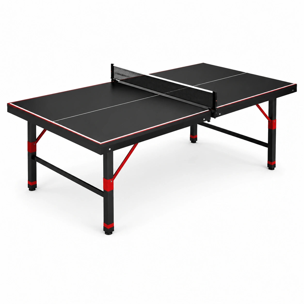 Mesa de ping-pong negra MDF y metal