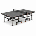 Mesa de ping-pong de MDF y acero con red y ruedas
