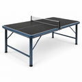 Mesa de ping-pong negra plegable de MDF y acero